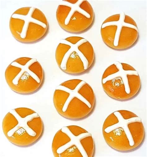 5 Pc Miniature Cocomelon Hot Cross Bun Lot 16 112 Scale White X Etsy