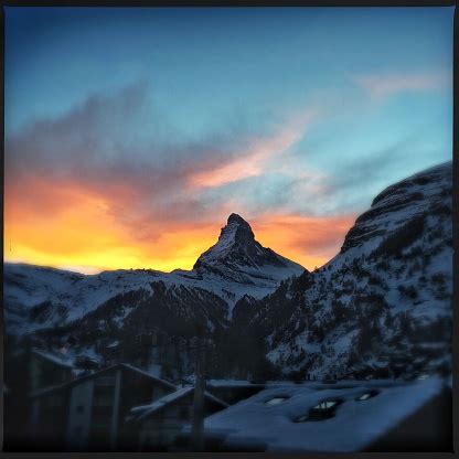 Beautiful Sunrise On Matterhorn Mountain Swiss Alps Stock Photo ...