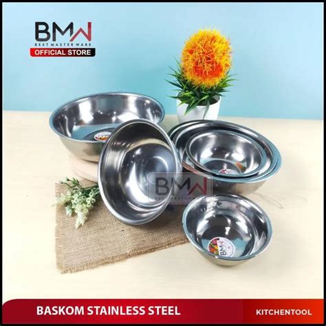 PUSPITA JAYA Baskom Stainless Steel Super Tebal Ukuran 38cm Lazada