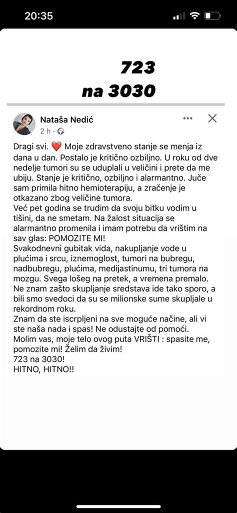 Maja Dragić on Twitter Ovoj ženi treba naša pomoć 723 na 3030