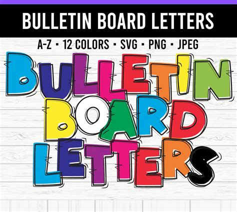 Printable Bulletin Board Letters Classroom Decor Bulletin - Etsy