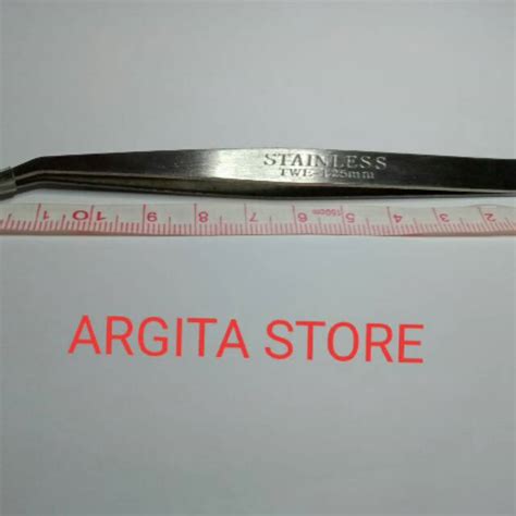 Jual Pinset Ujung Bengkok Cm Stainless Shopee Indonesia