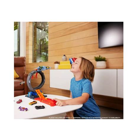 Pista Hot Wheels City Ataque de Loop de Morcego Mattel Lápis de cor Papelaria brinquedos