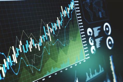 Creative Glowing Forex Chart On Backdrop Finance Trade And Trend