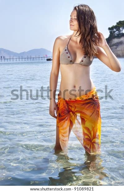 Rear View Sexy Woman Bikini Standing Stock Photo Shutterstock