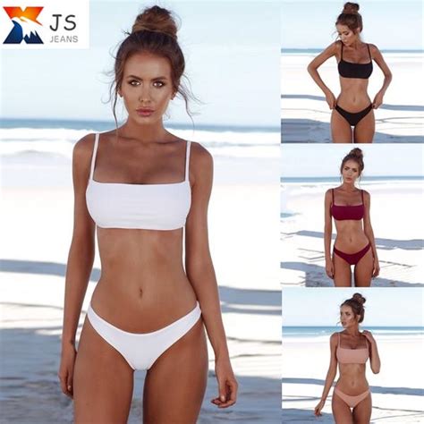 Buy Women Bandeau Bandage Bikini Set Push Up Brazilian Swimwear Beachwear Swimsuit At Affordable