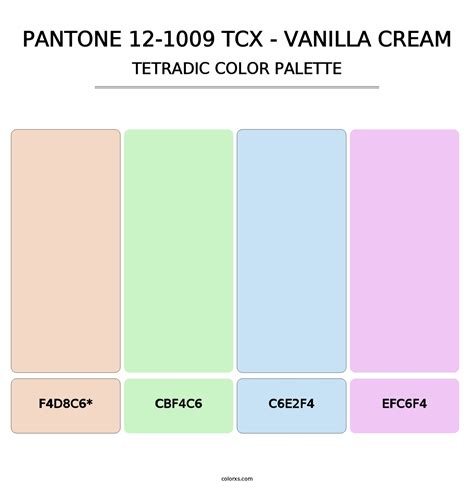 Pantone Tcx Vanilla Cream Color Palettes Colorxs