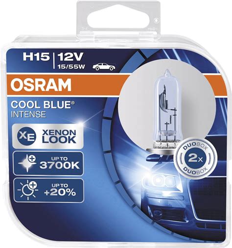 Osram 64176CBI Cool Blue Intense H15 55 15W PGJ23t 1 12V HCB 2 BOX