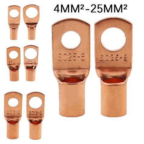 SC35 8 SC35 6 Bolt Hole Tinned Copper Cable Lugs Battery Terminals 35mm