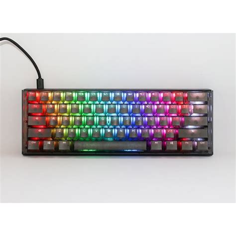 Ducky One 3 Aura Black Mini 60 Teclado Gaming Mecânico Hot swappable MX Red RGB PBT PT