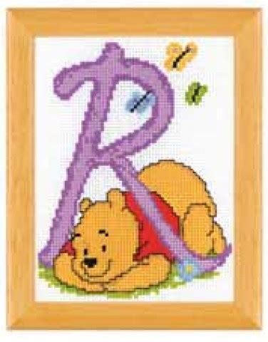 Borduurpakket Winnie De Pooh Letter R Handwerkpost