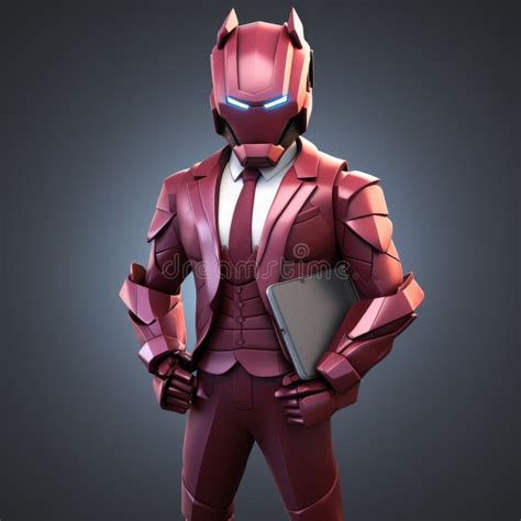 Elegantly Formal 3d Iron Man Fortnite Image with Bold Color Usage Stock ...