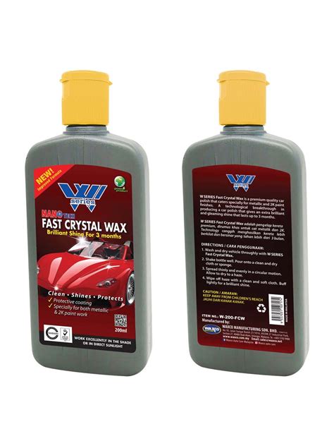 W Series Fast Crystal Wax 200ml WAXCO Auto Care