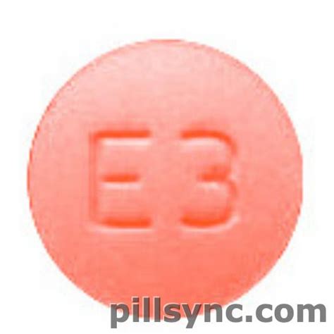 Pink Round E Lisinopril Mg Pill Images