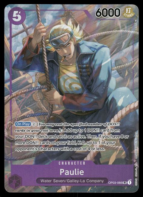 One Piece TCG Pillars of Strength OP03-066 Paulie Alternate Art