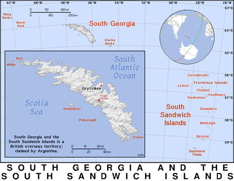 South Georgia Island On World Map