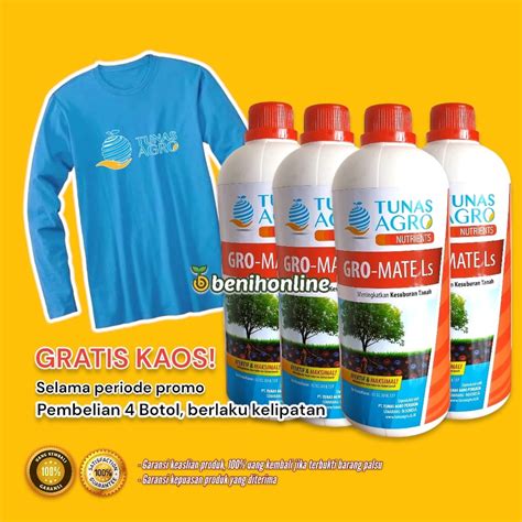 Jual PUPUK CAIR PEMBENAH TANAH GROMATE LS 1LITER TUNAS AGRO