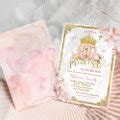 Gold Pink Blonde Princess Carriage Baby Shower Invitation Zazzle