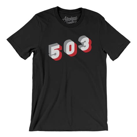 Portland 503 Area Code Menunisex T Shirt Allegiant Goods Co