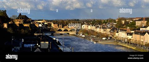 Mayenne city and river 'La Mayenne', Loire country, France Stock Photo ...