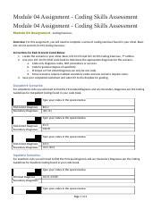 Tstich Him Icd Cm Module Coding Exercises Worksheet