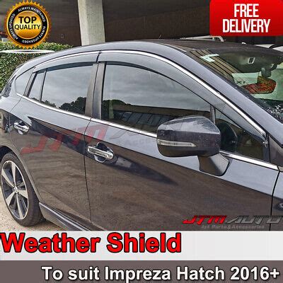 Chrome Weather Shield Weathershield Visor For Subaru Impreza Hatch 2016