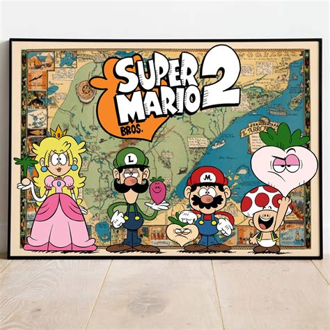 Super Mario Bros Poster Mario Art Print Ultimate Retro Etsy