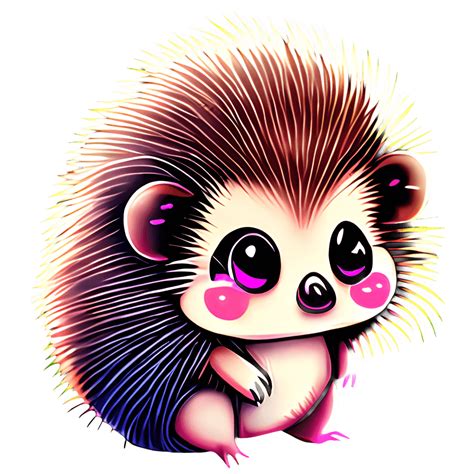 Leuke En Schattige Geanimeerde Happy Kawaii Hedgehog Chibi · Creative