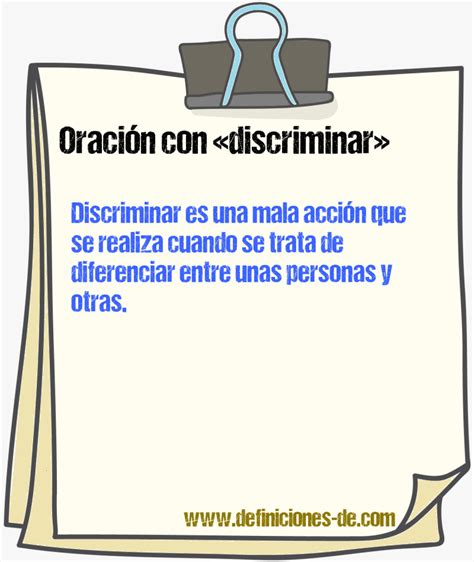 Oraciones Con Discriminar