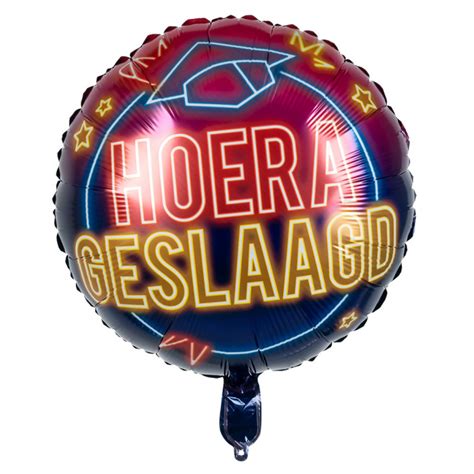 Folie Ballon Hoera Geslaagd Partycorner Nl