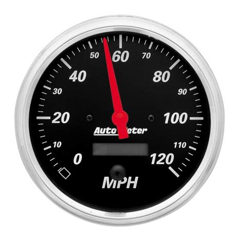 Autometer Designer Black Series Electric Speedometer Gauge 0 120 Mph