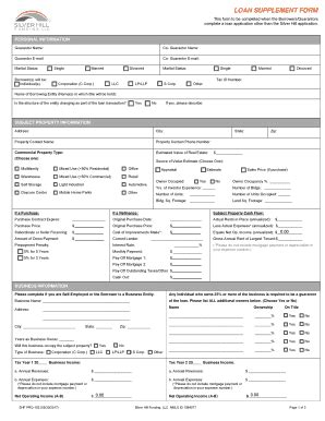 Fillable Online Loan Request Form Silverhillfunding Fax Email