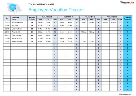 Vacation Planner Template Excel Infoupdate Org