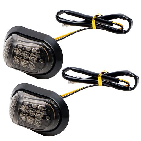 2pcs Motorcycle 9 Led Flush Mount Turn Signals Indicators Blinker Light 12v Ebay