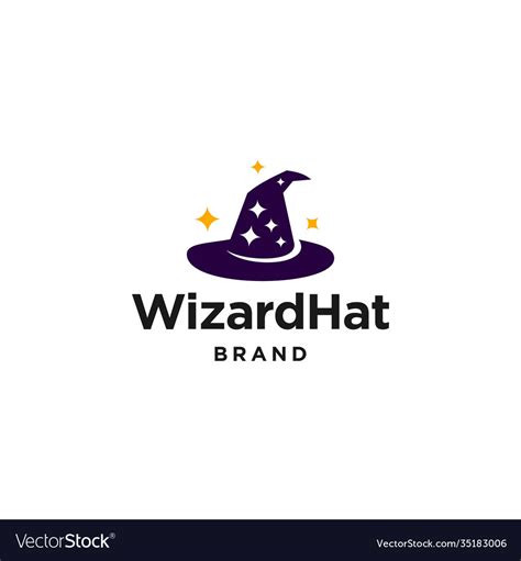 Wizard Hat Icon Logo Design Royalty Free Vector Image