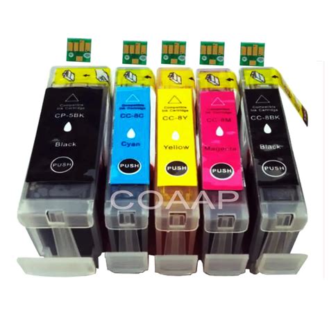 5x Compatível Cartucho De Tinta Para Pixma Canon Pgi Cli 8 5 Ip4200 Ip4500 Ip3300 Ip3500 Ip4300