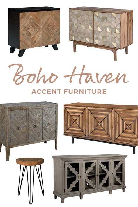 Accent Your Space With These Boho Inspired Consoles Cabinets And End