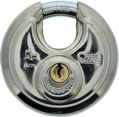 Burg Wächter Circle 21 70 SB Disc Padlock 70mm 2170sb Silver Coloured