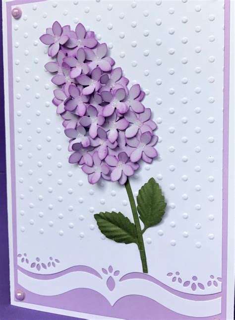 3D Lilac All Occasion Card Handmade Card Personalized Card Etsy