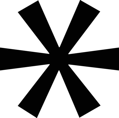 Asterisk icon sign isolated on white background. Vector illustration ...