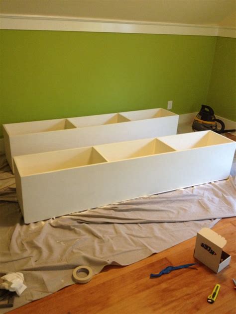 DIY Bed with Storage Drawers