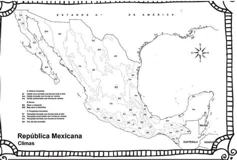 Colorea El Mapa Segun Los Climas Que Hay En El Pais De Mexico SI NO