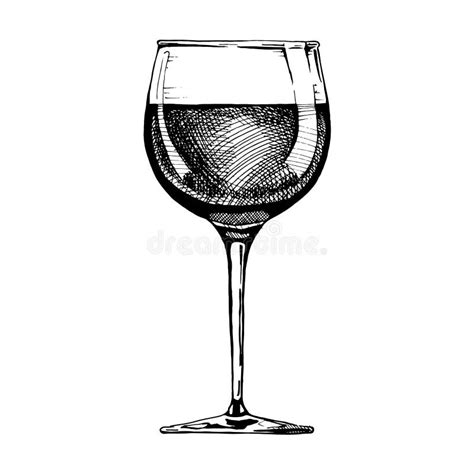 Wine Glass Line Drawing Stock Illustrations 8889 Wine Glass Line Drawing Stock Illustrations