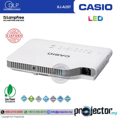 Casio XJ-A257 LED 3000 Lumens Projector