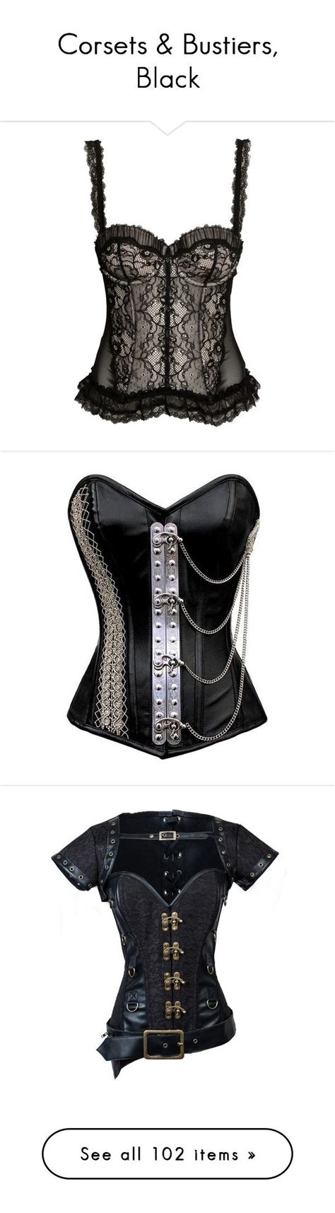 Corsets And Bustiers Black By Najoli Liked On Polyvore Featuring Goth