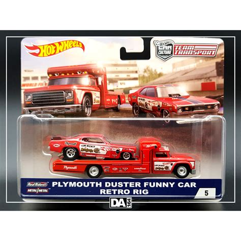 HOT WHEELS Team Trasnport Plymouth Duster Funny Car Mongoose With Retro Rig Shopee Malaysia
