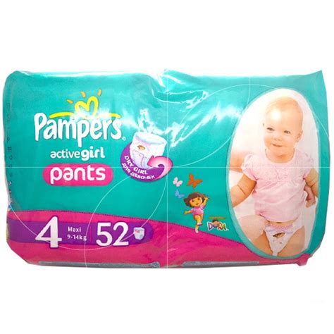 52 Couches Filles Taille 4 Pampers Activegirl