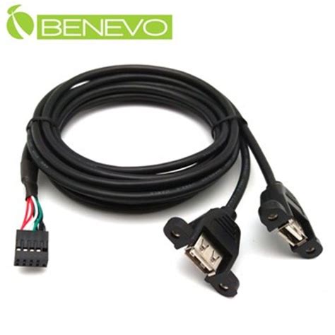 Benevo 可鎖型 1 5米 PH2 54 9PIN轉雙USB2 0連接線 BUSB0152AF9P PH2 54 PChome