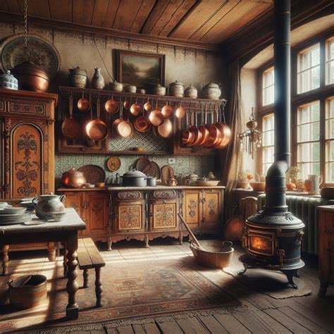 Vintage Kitchen Interior Design Ideas | AI Art Generator | Easy-Peasy.AI