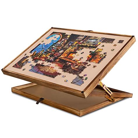 Lavievert 2 In 1 Reversible And Height Adjustable Wooden Jigsaw Puzzle